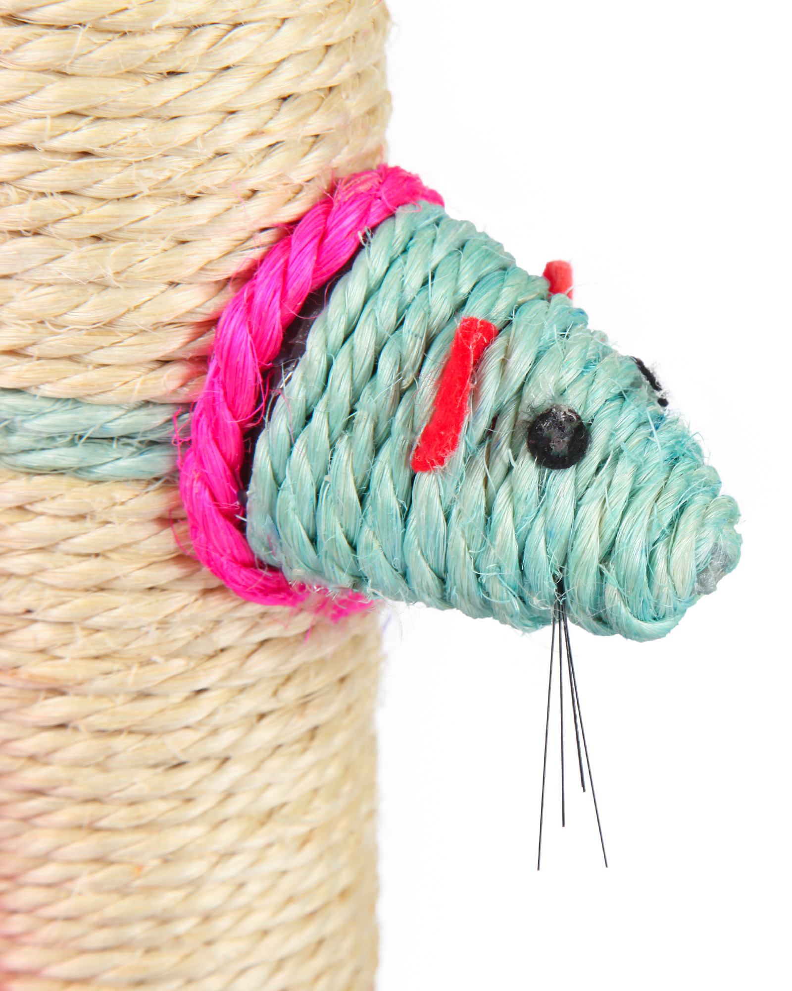 Когтеточка для кошек Barbaks Столбик из джута с игрушкой 40*28*28см - фото 3