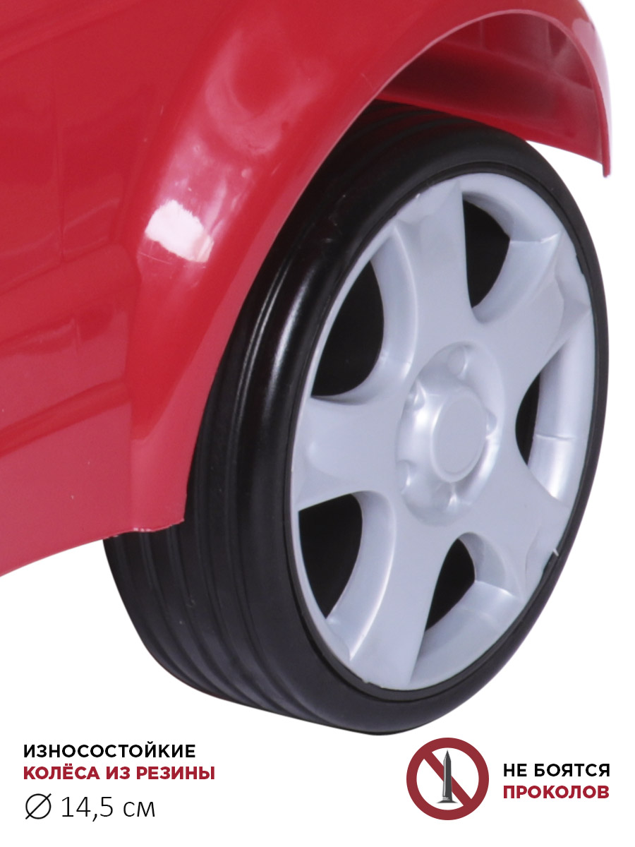 Пушкар BabyCare Sport car красный - фото 4