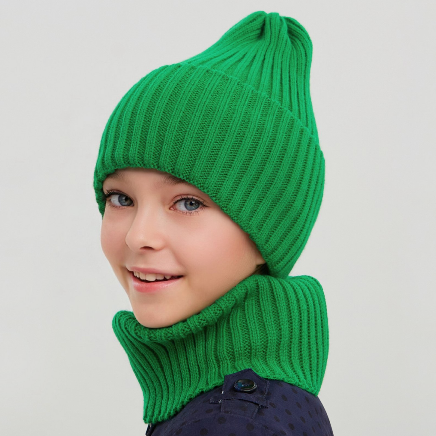 Шапка и снуд KUBRIO NYC-H-35-pumpk-green - фото 6