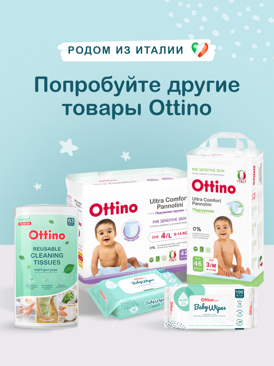 Пелёнки одноразовые OTTINO 40х60 см 10 шт. - фото 9