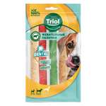 Лакомство для собак Triol Dental 13см*5шт Палочки жевательные микс