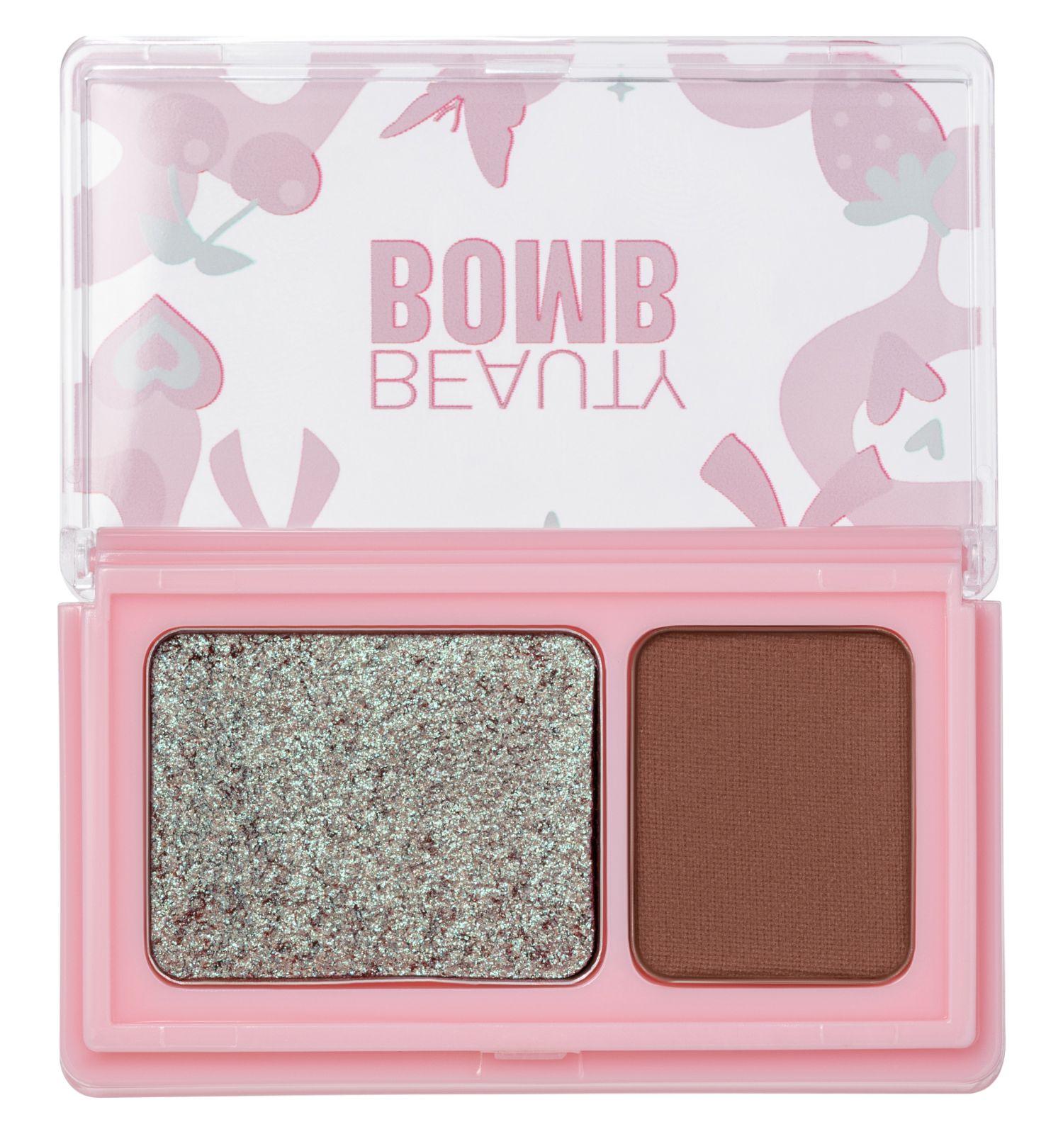 Палетка теней для век Beauty Bomb Double Eyeshadow Palette двойная 02 матовые и сияющие оттенки 3.4г - фото 8