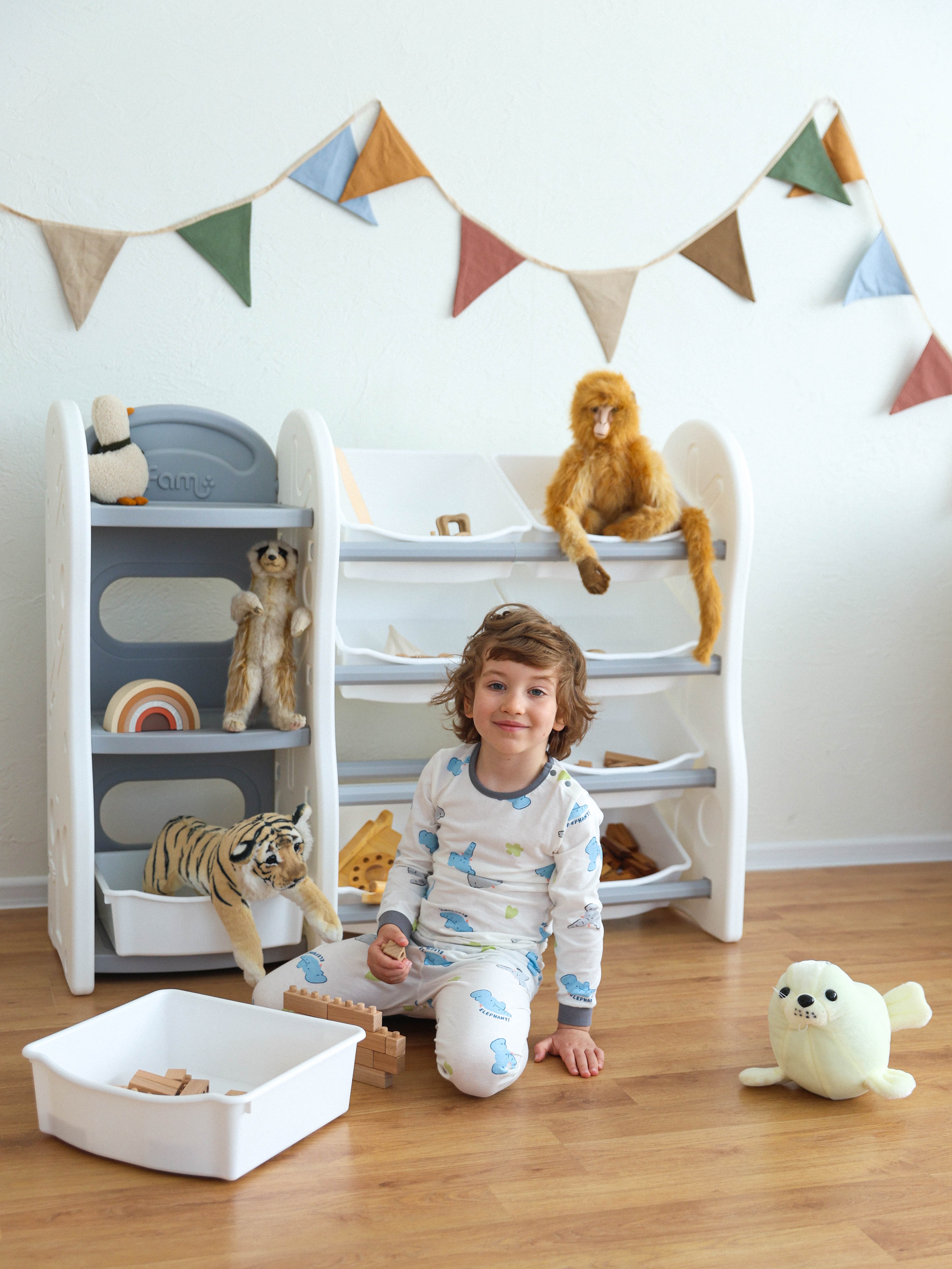 Стеллаж для игрушек Ifam DesignToy-4 серый - фото 11