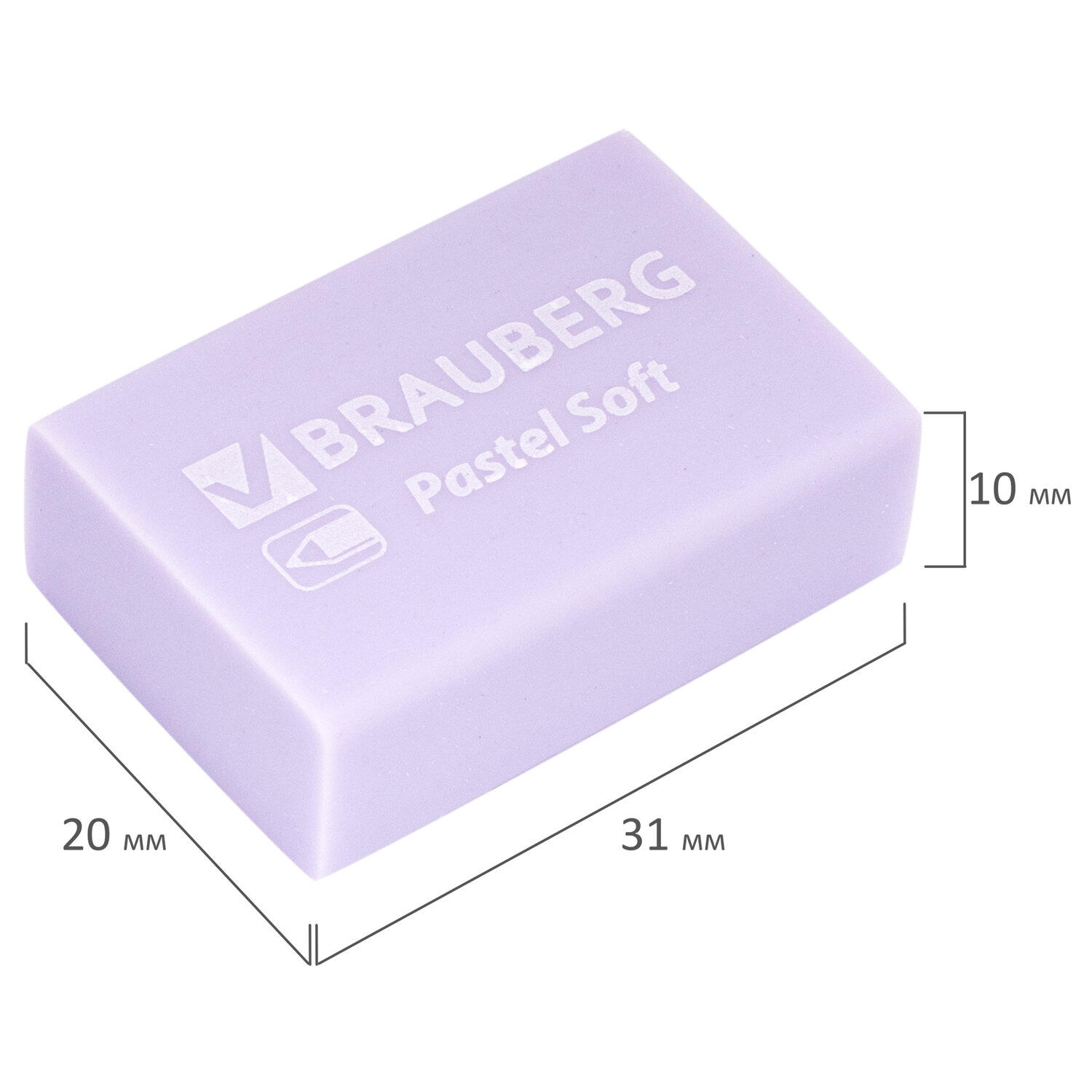 Ластик Brauberg Soft 12 шт. - фото 13