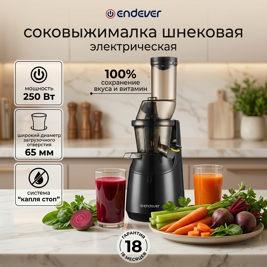 Шнековая соковыжималка ENDEVER SIGMA-91 - фото 1