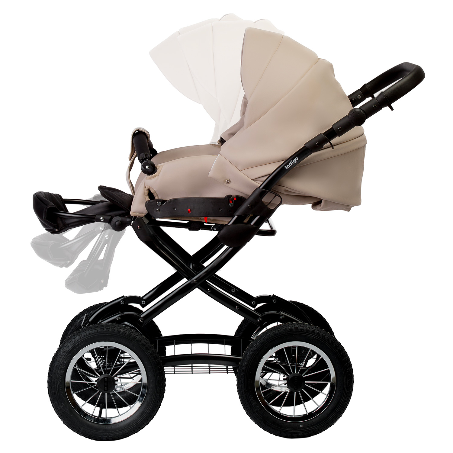 Коляска 2в1 Indigo Barbara Eco 02 бежевый - фото 7