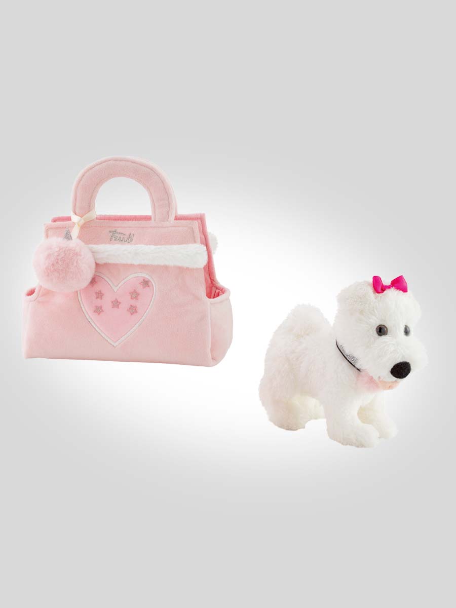 Мягкая игрушка Trudi Щенок Хлоя в сумочке 17 см - фото 3