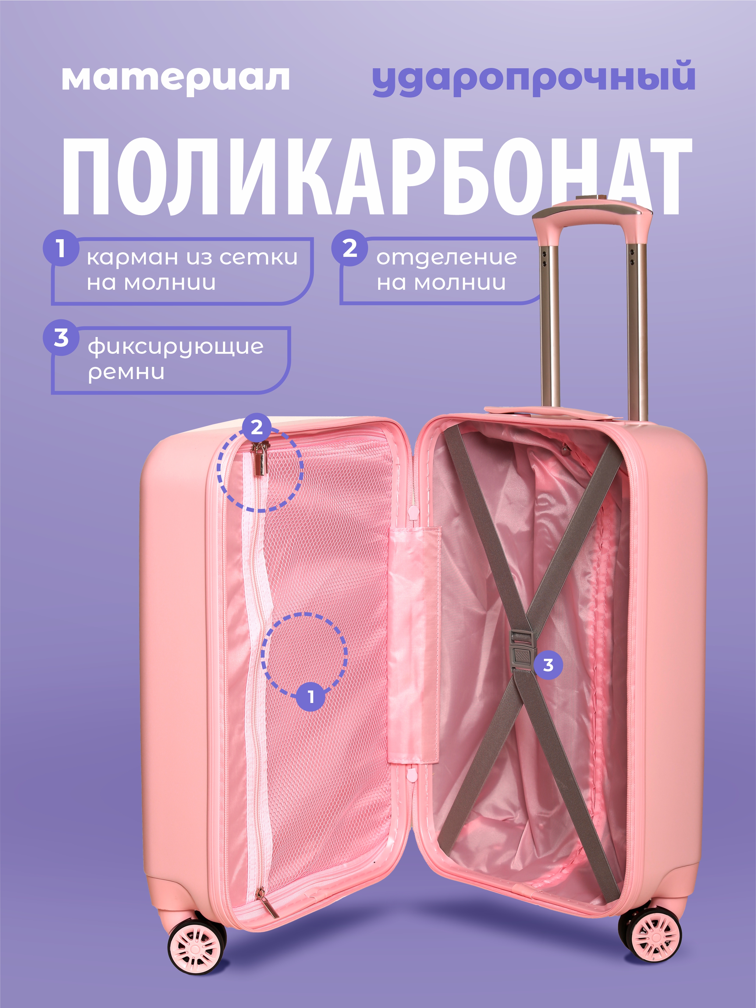 Чемодан Beyond time Пушистый котик - фото 3