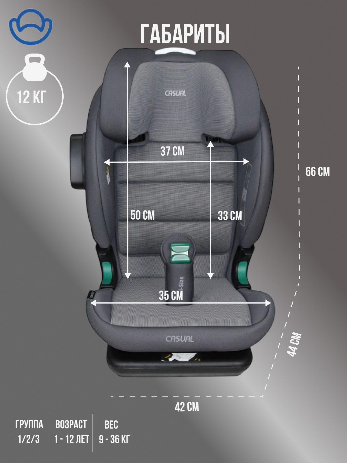 Автокресло Casual Classfix Pro Isofix 2/3 (15-36 кг) - фото 13