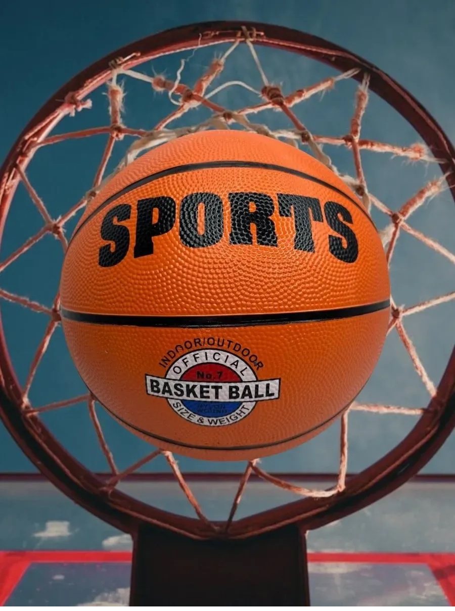 Спортивный мяч ТОТОША для игр и тренировки размер 7, баскетбольный 25 см - фото 8