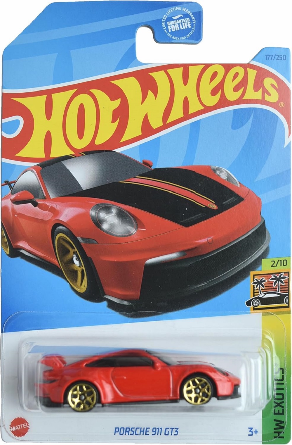 Автомобиль Hot Wheels Porsche 911 GT3 серия HW Exotics 1:64 68959 - фото 1