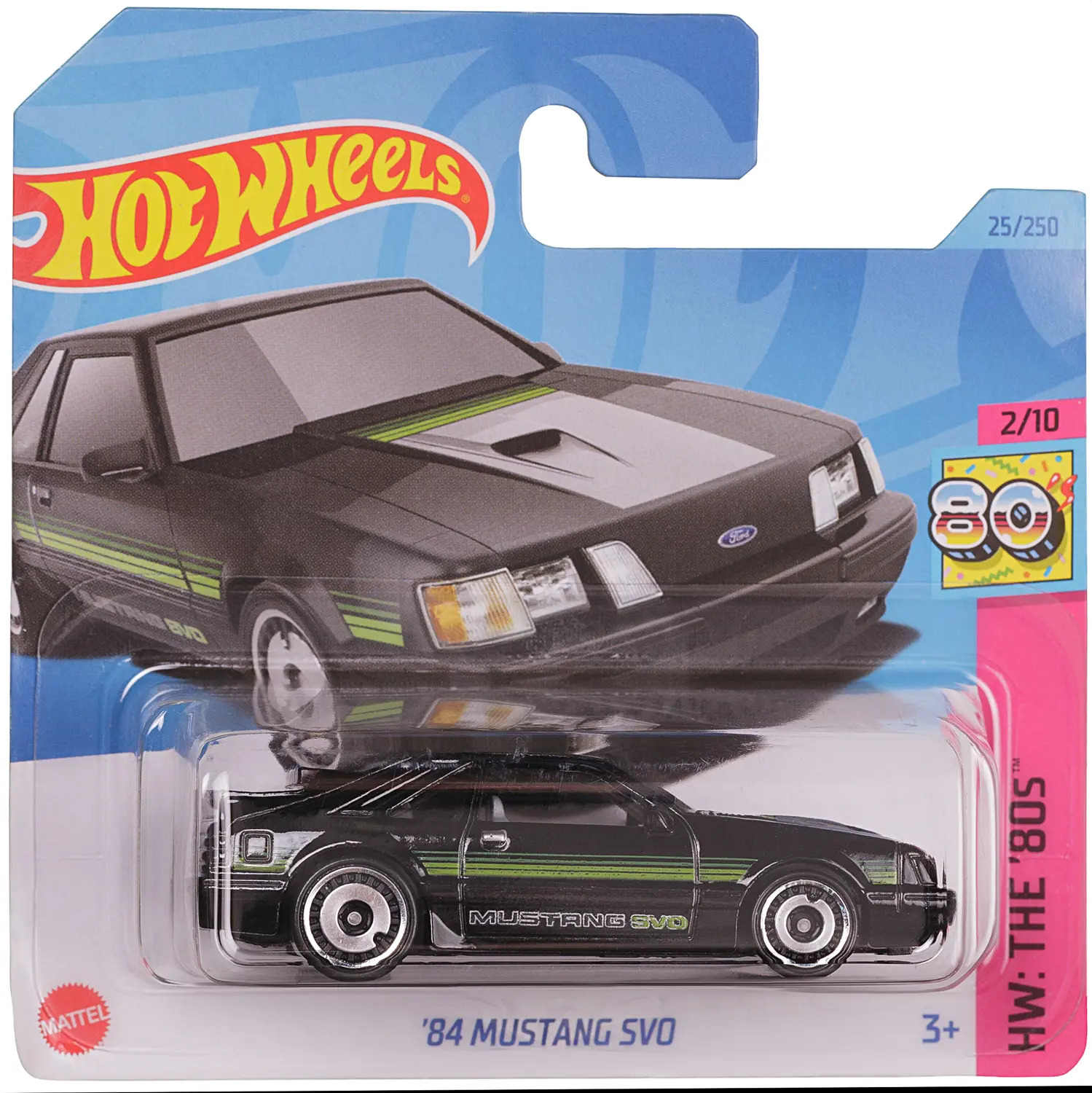 Автомобиль Hot Wheels Ford Mustang SVO 1984 г 1:64 68966 - фото 1