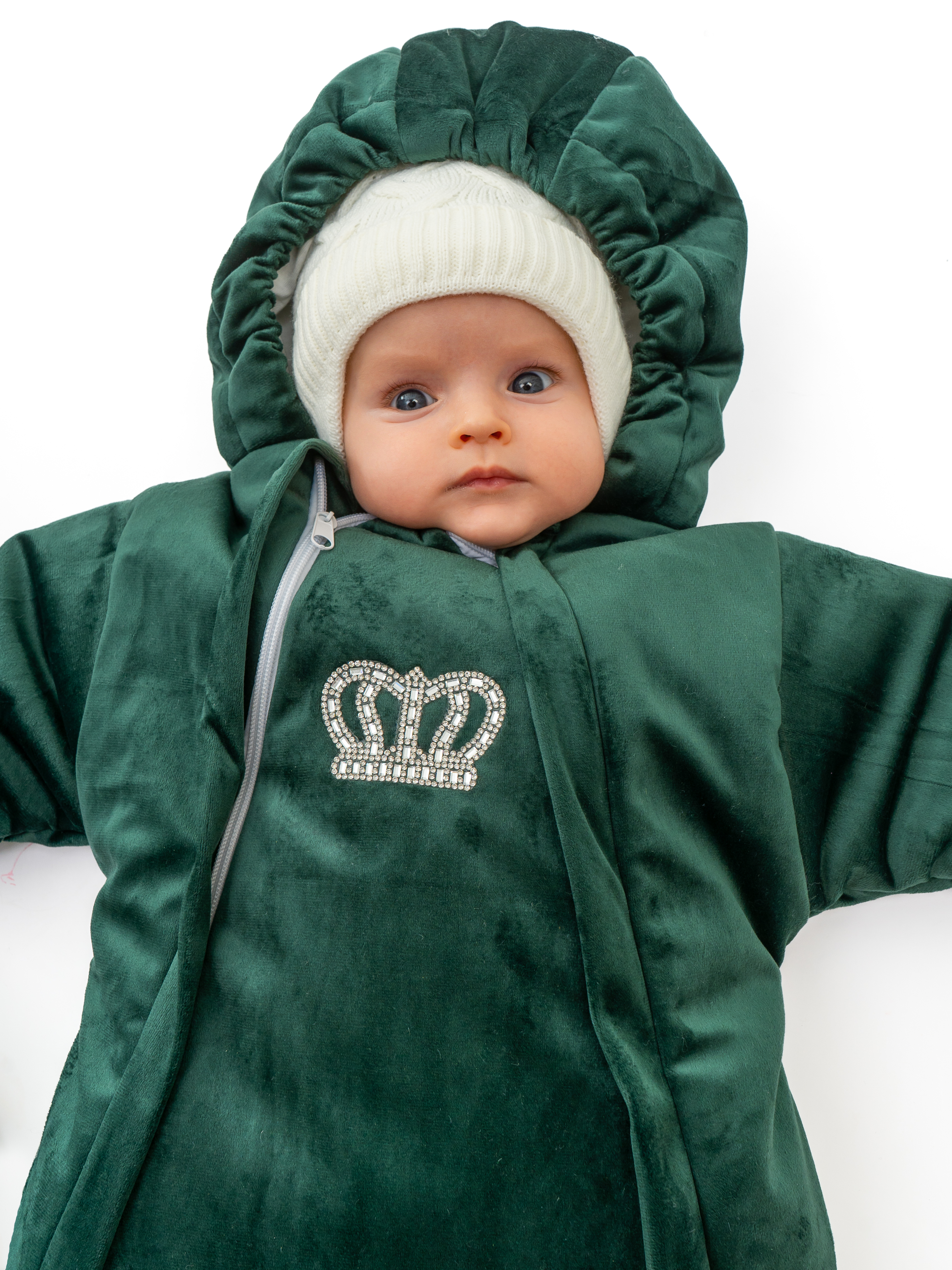 Конверт на выписку ТОСЯ БОСЯ Корона зеленый - фото 11