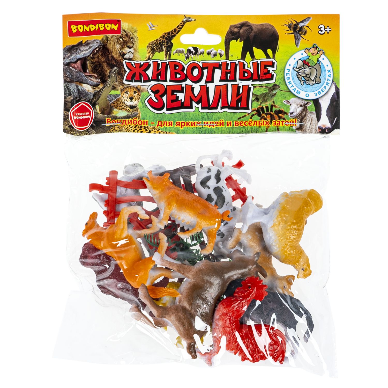 Игровой набор Bondibon фигурки животных Ферма 12 шт - фото 3