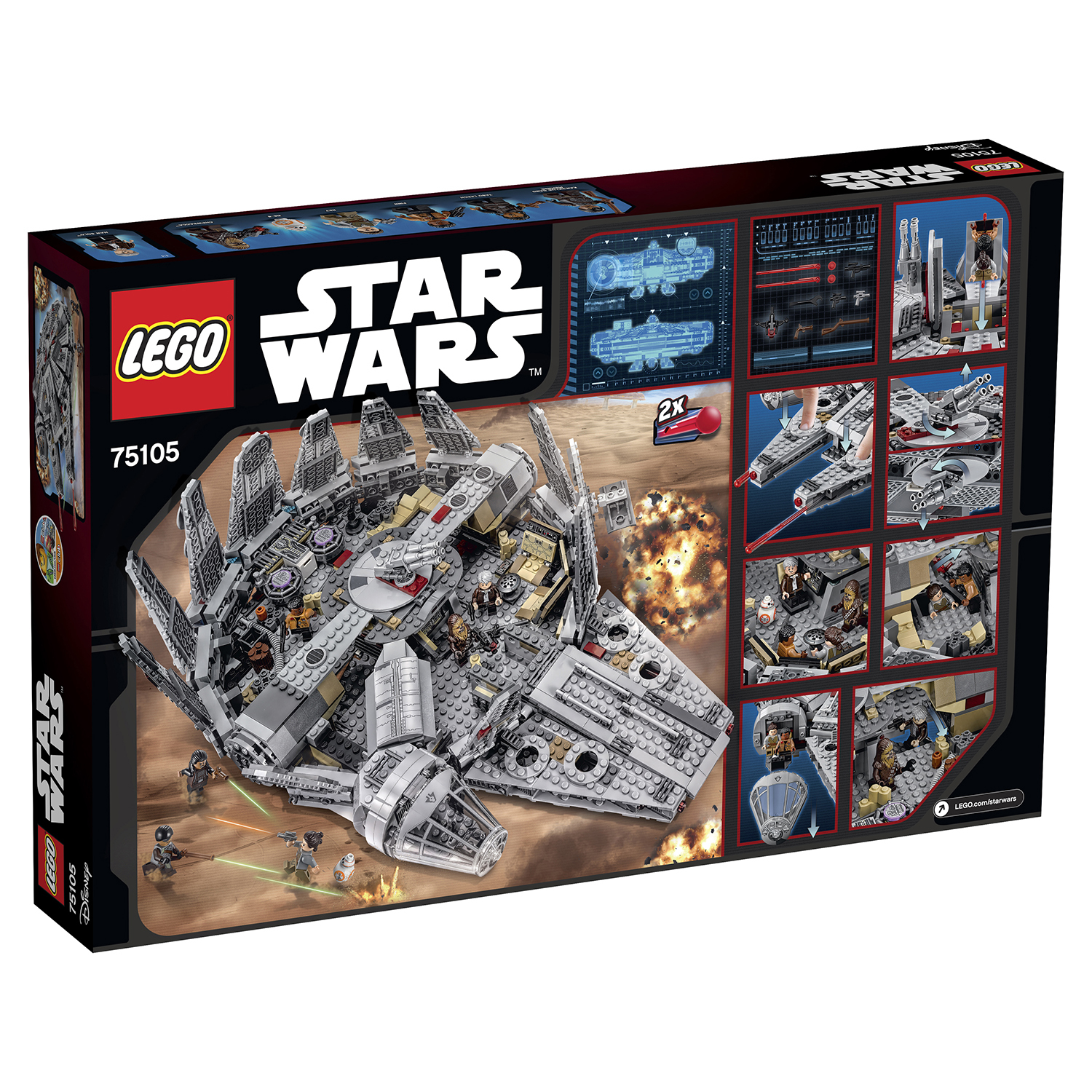 Конструктор LEGO Star Wars Сокол Тысячелетия блочный - фото 3