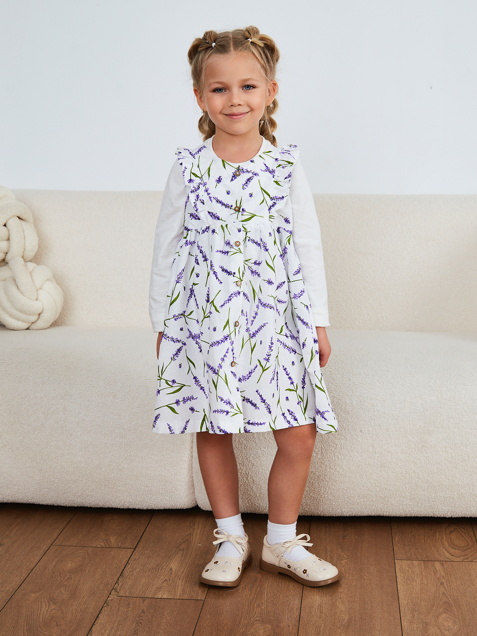 Сарафан MOUN сарафан_рюши_лаванда - фото 1