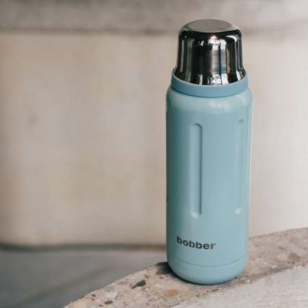 Термос 1 литр для напитков Bobber Flask светло-голубой