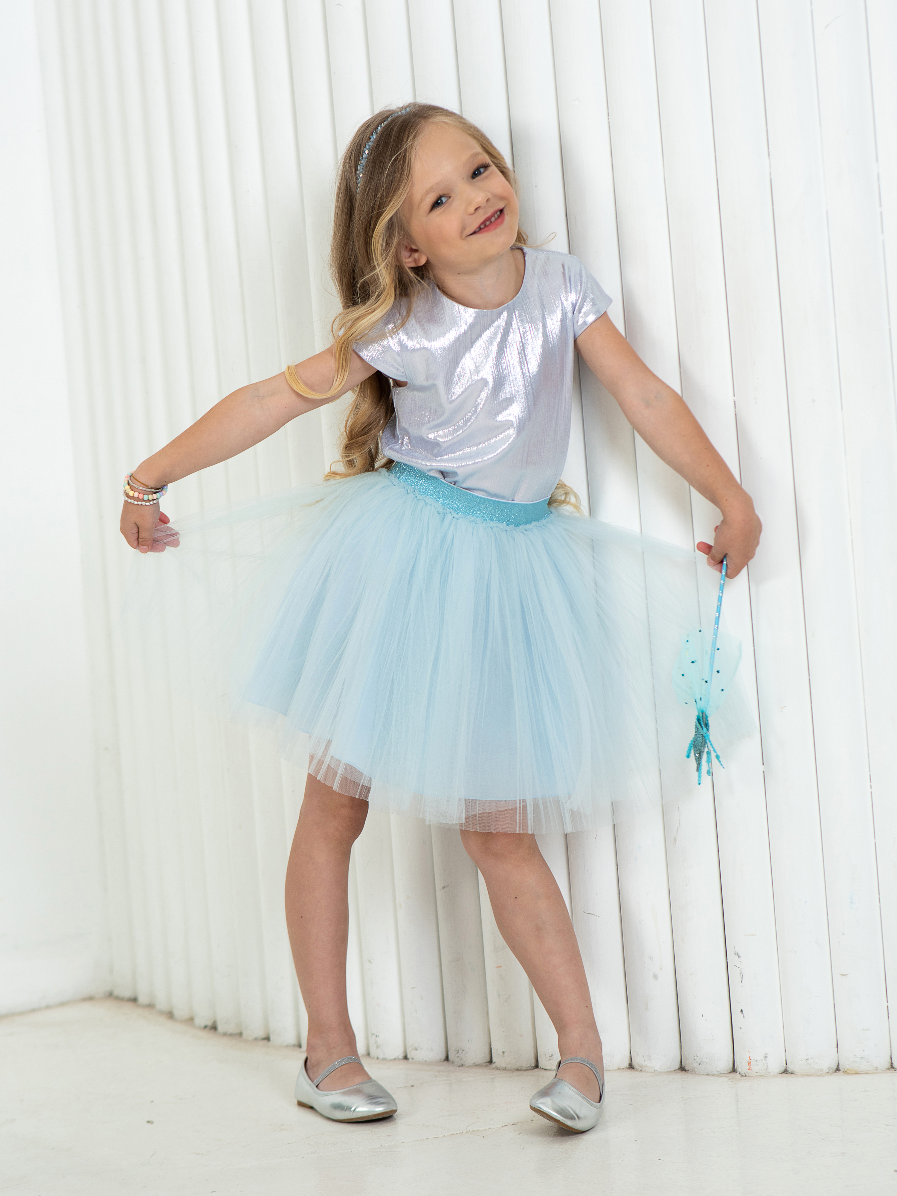 Юбка LisaWeta S-142 голубой - фото 8