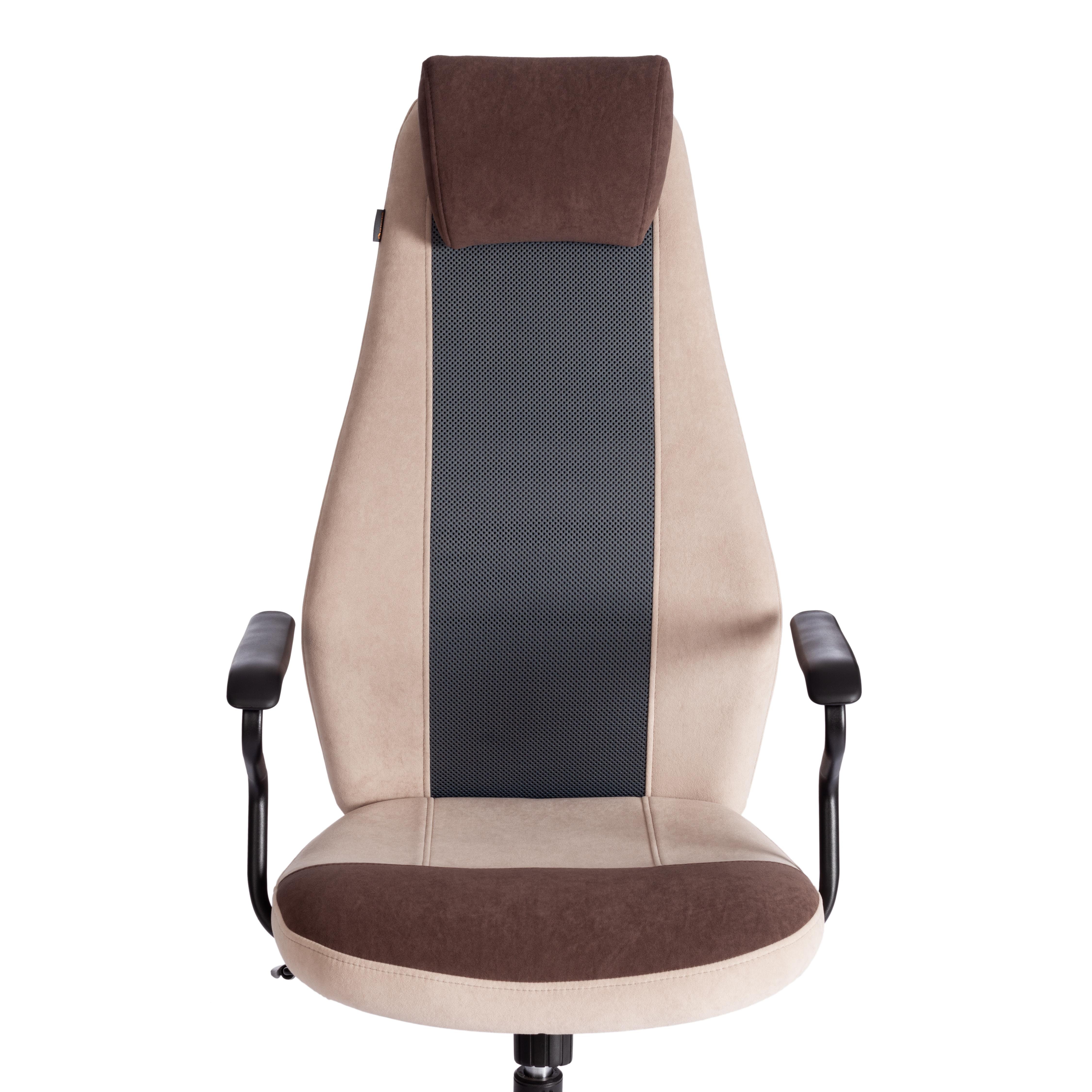 Компьютерное кресло TETCHAIR флок, коричневый/бежевый/серый - фото 13