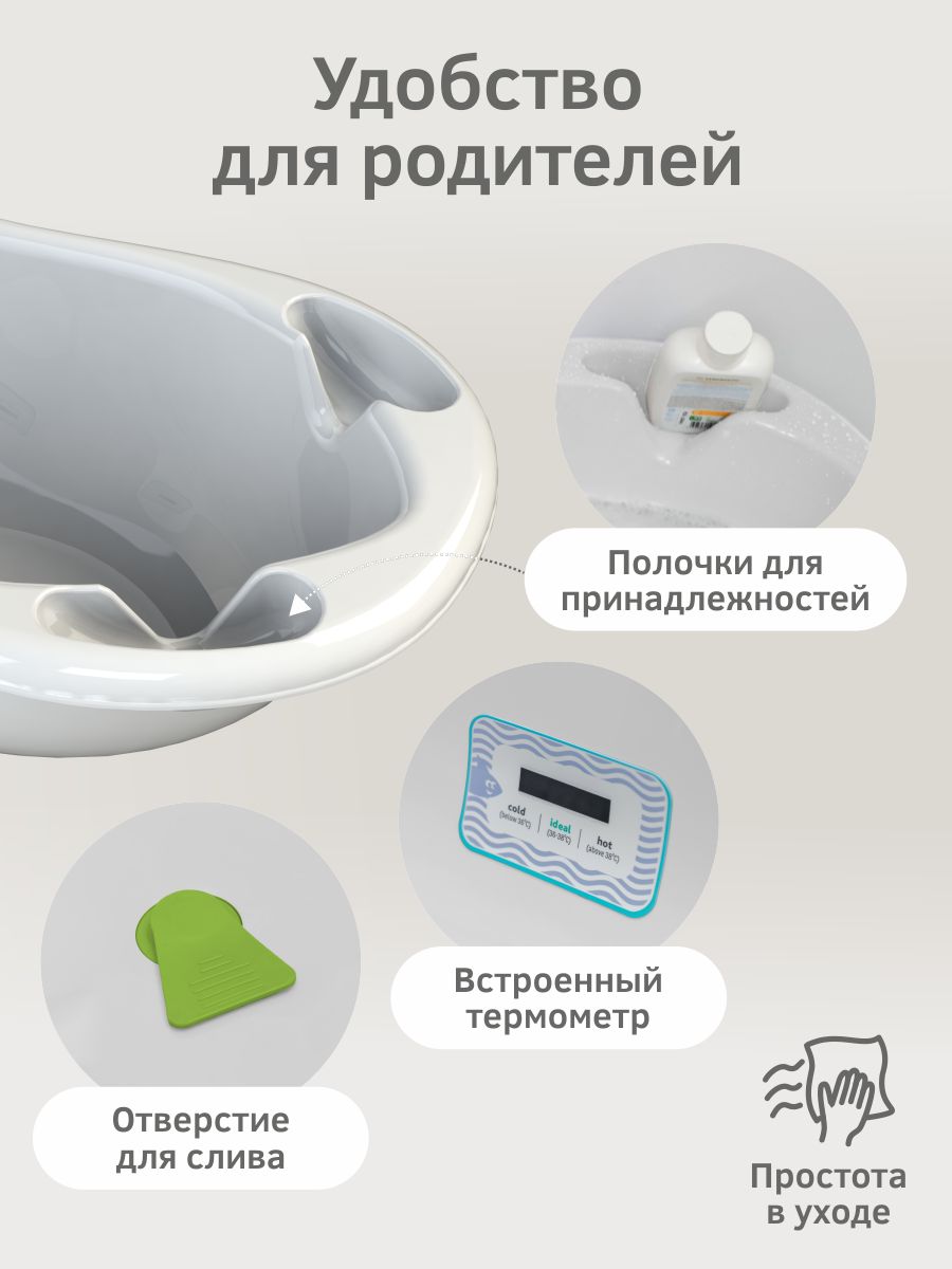 Ванночка KidPlast Hit белый - фото 6