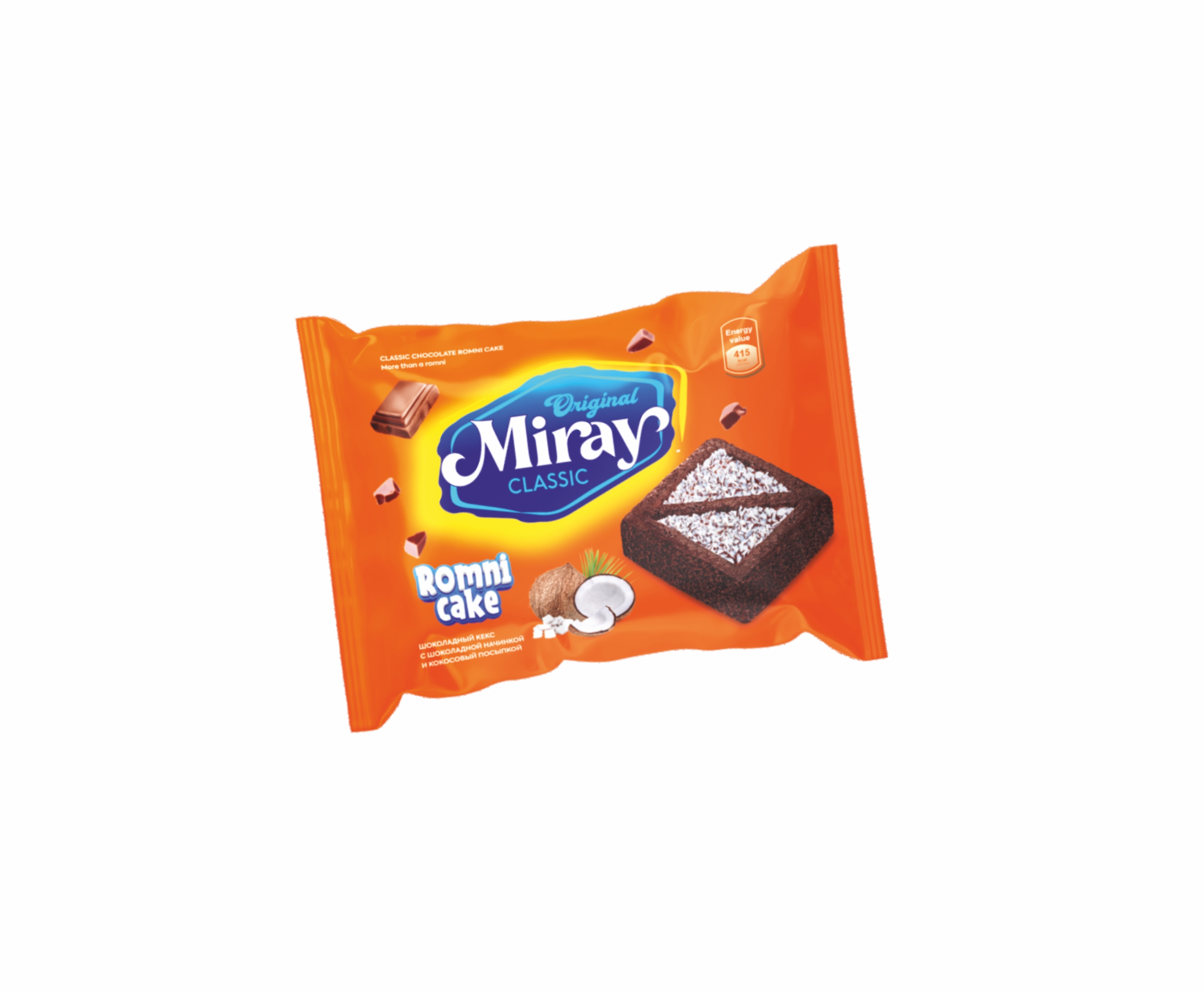 Пирожное бисквитное с кокосом Miray с кокосом 11 шт по 45 г - фото 1