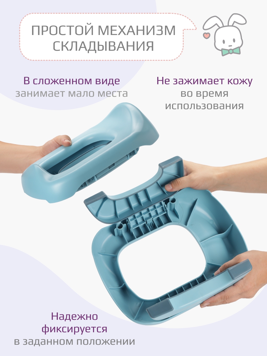 Накладка на унитаз KidWick Square Дорожный голубой - фото 4