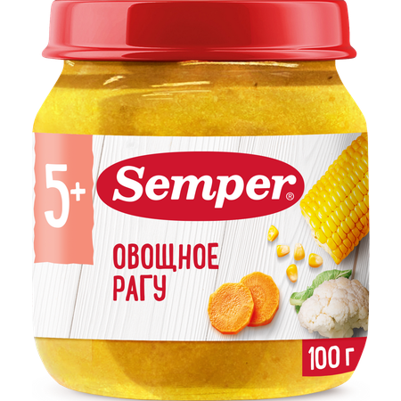 Пюре Semper Овощное рагу с 5 мес 100 г