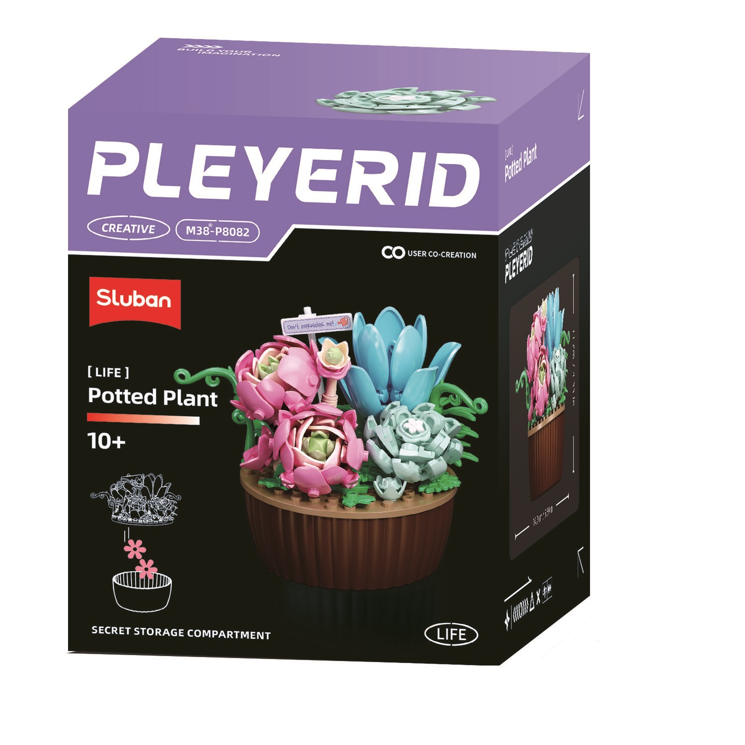 Конструктор SLUBAN Фиолетовые суккуленты - фото 5