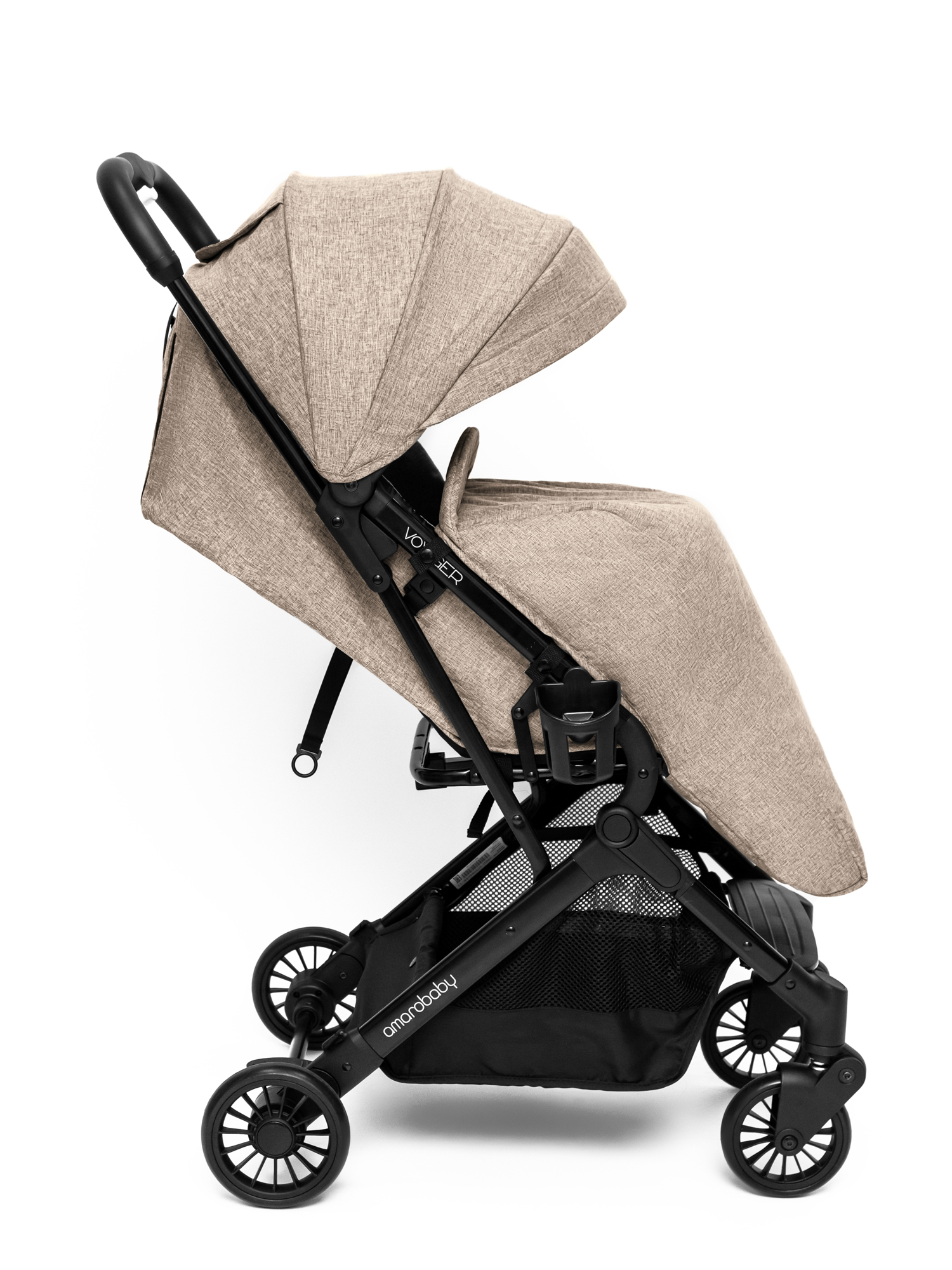 Коляска прогулочная Amarobaby Voyager коричневый - фото 26