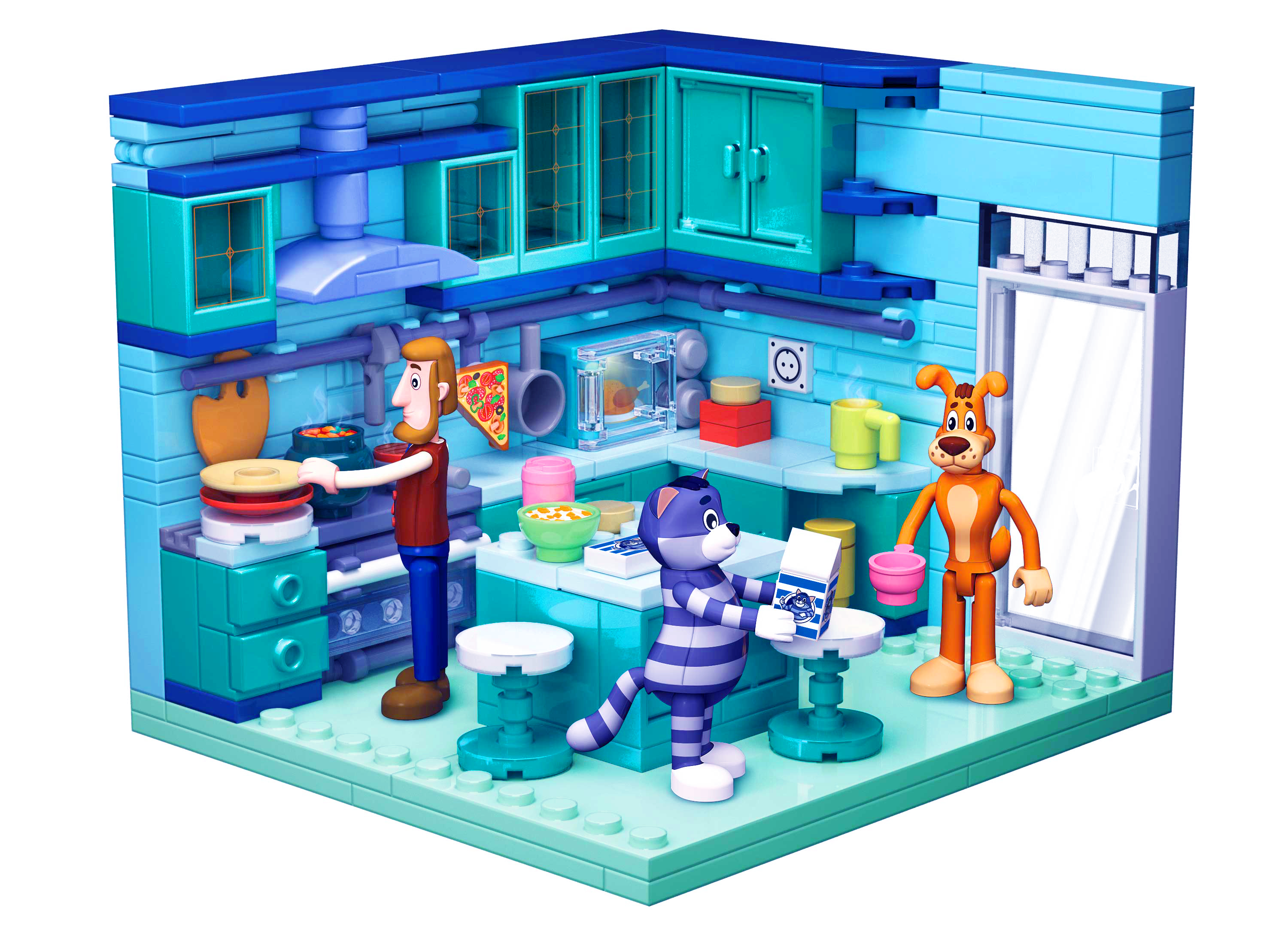 Конструктор Союзмультфильм Простоквашино Папа на кухне 255 дет. - фото 7