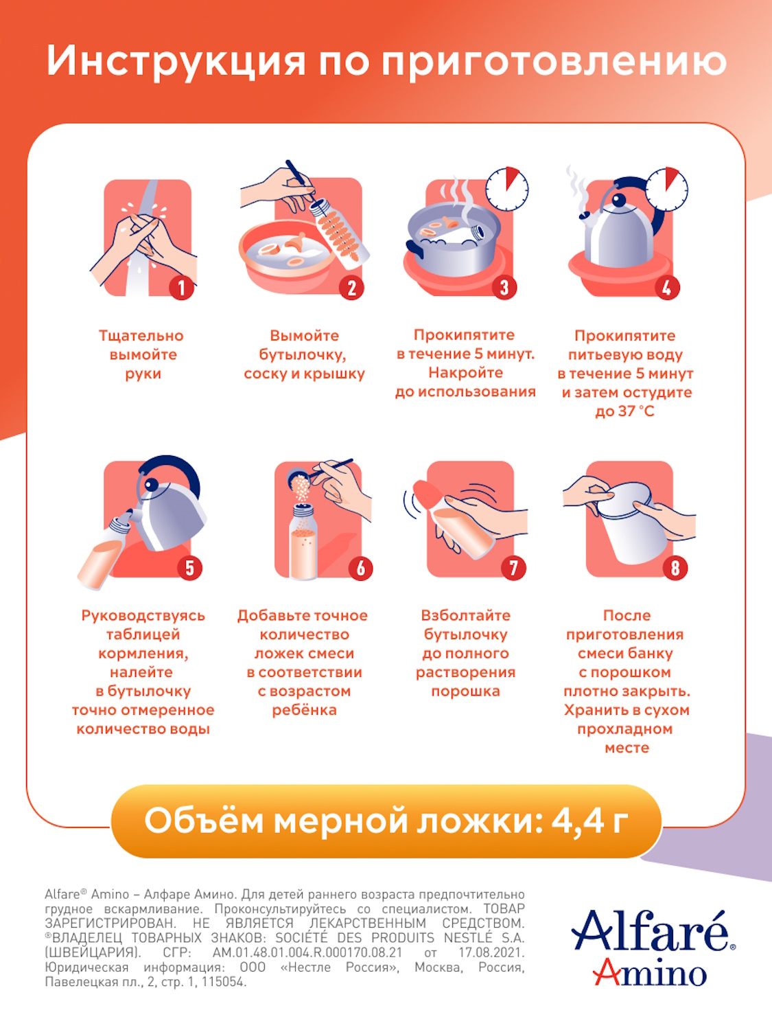 Cмесь Nestle Alfare Amino HMO 400г с 0месяцев - фото 10