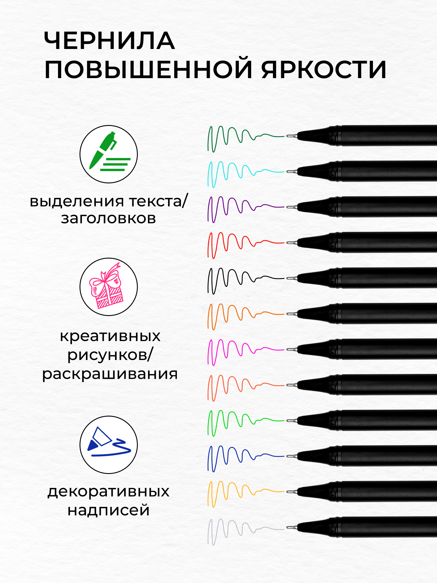 Ручка гелевая LINC 12 шт. - фото 3