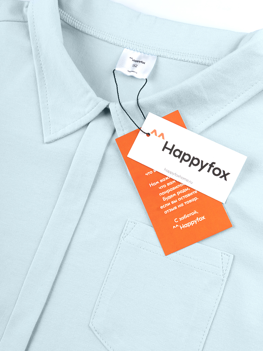 Футболка-поло HappyFox HF55152светло.голубой - фото 3