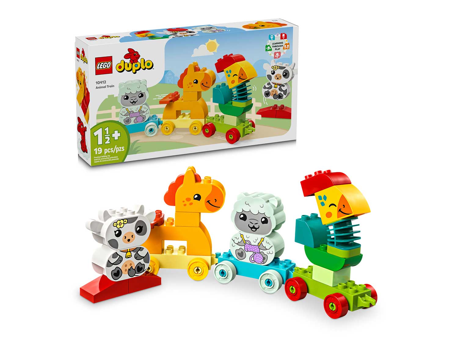 Конструктор LEGO DUPLO Поезд с животными 19 дет. - фото 1