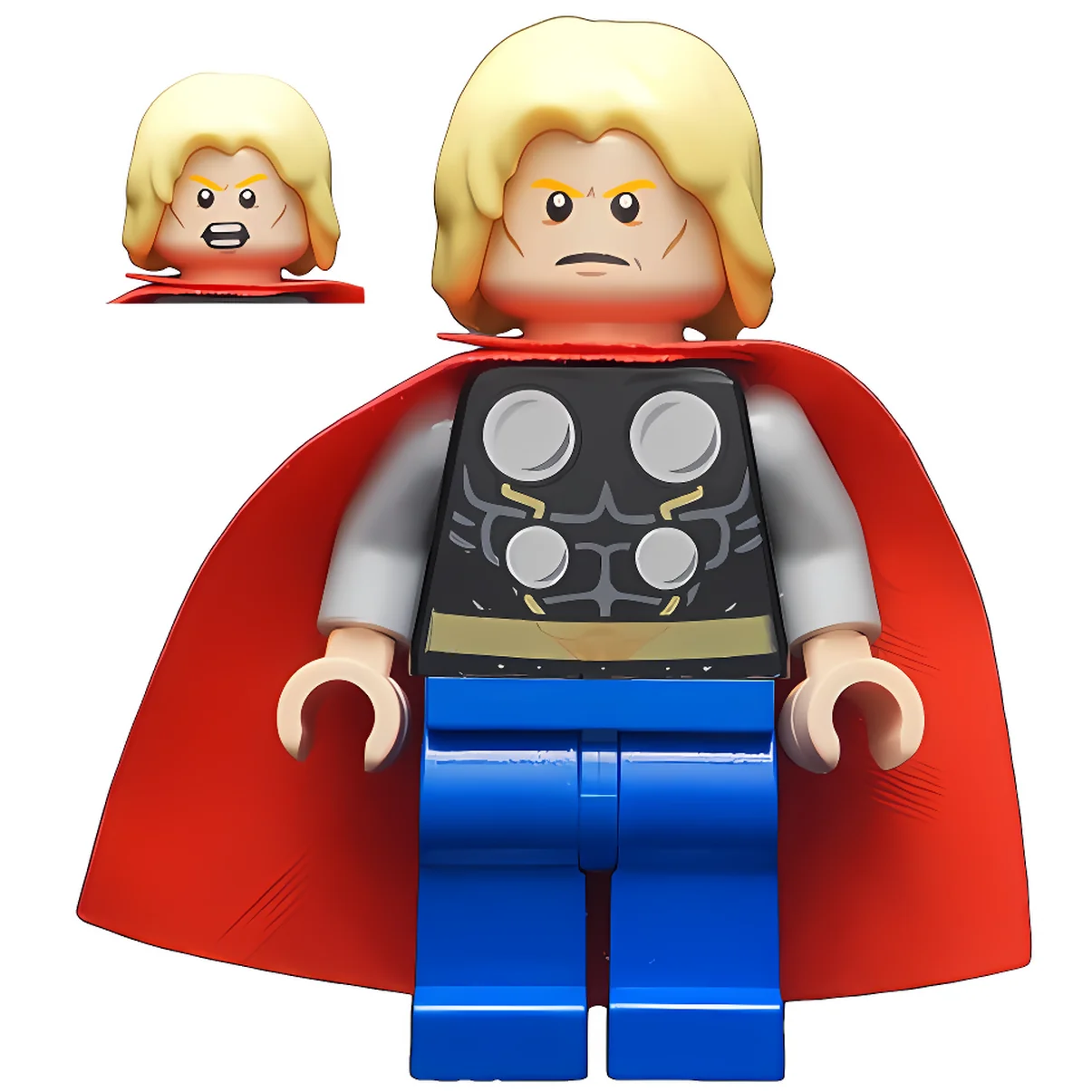 Изображение товара LEGO Минифигурка Супергероя Тор с накидкой и синими ногами