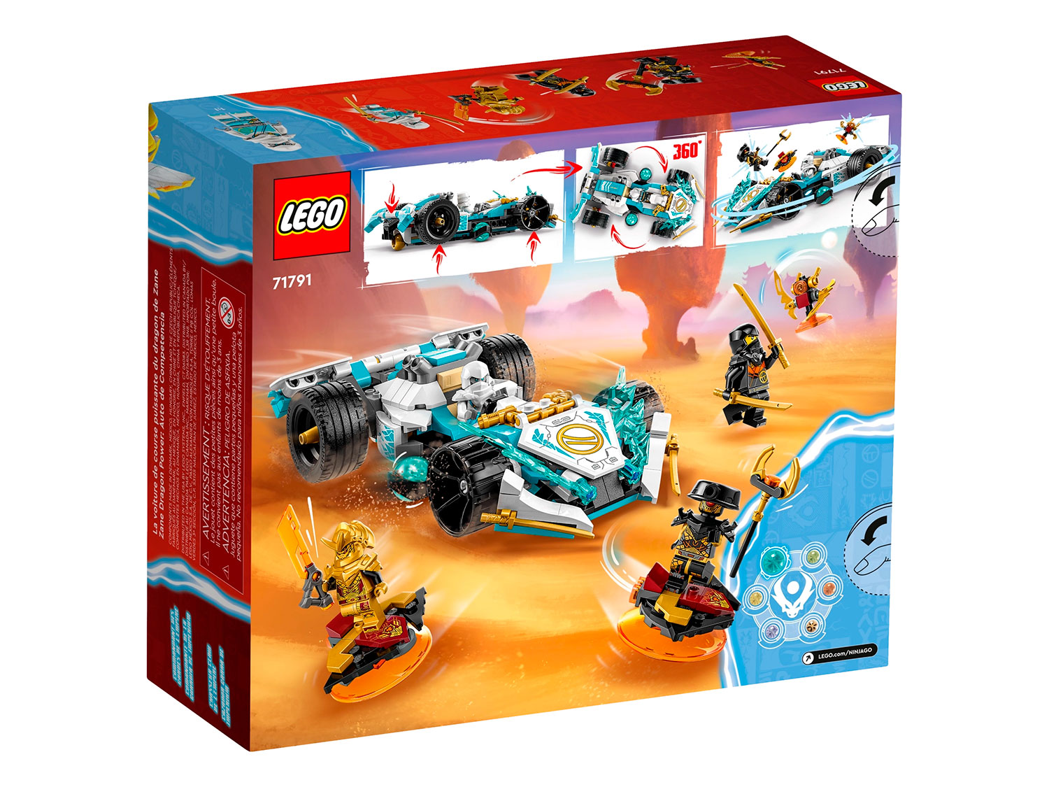 Конструктор LEGO NINJAGO Сила дракона Зейна: автомобиль 307 дет. - фото 8