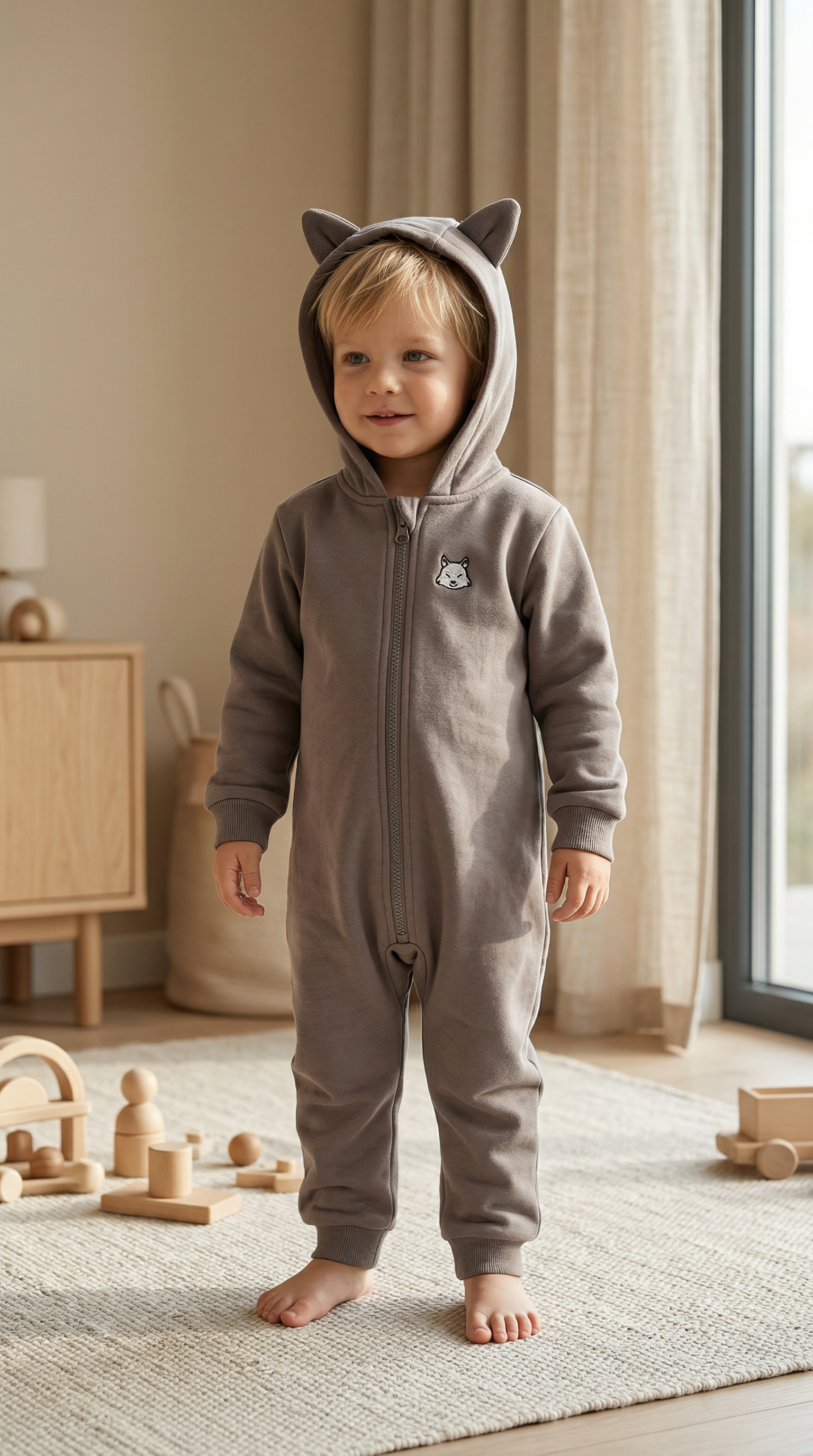 Комбинезон Лапушка 5055ф серый - фото 1