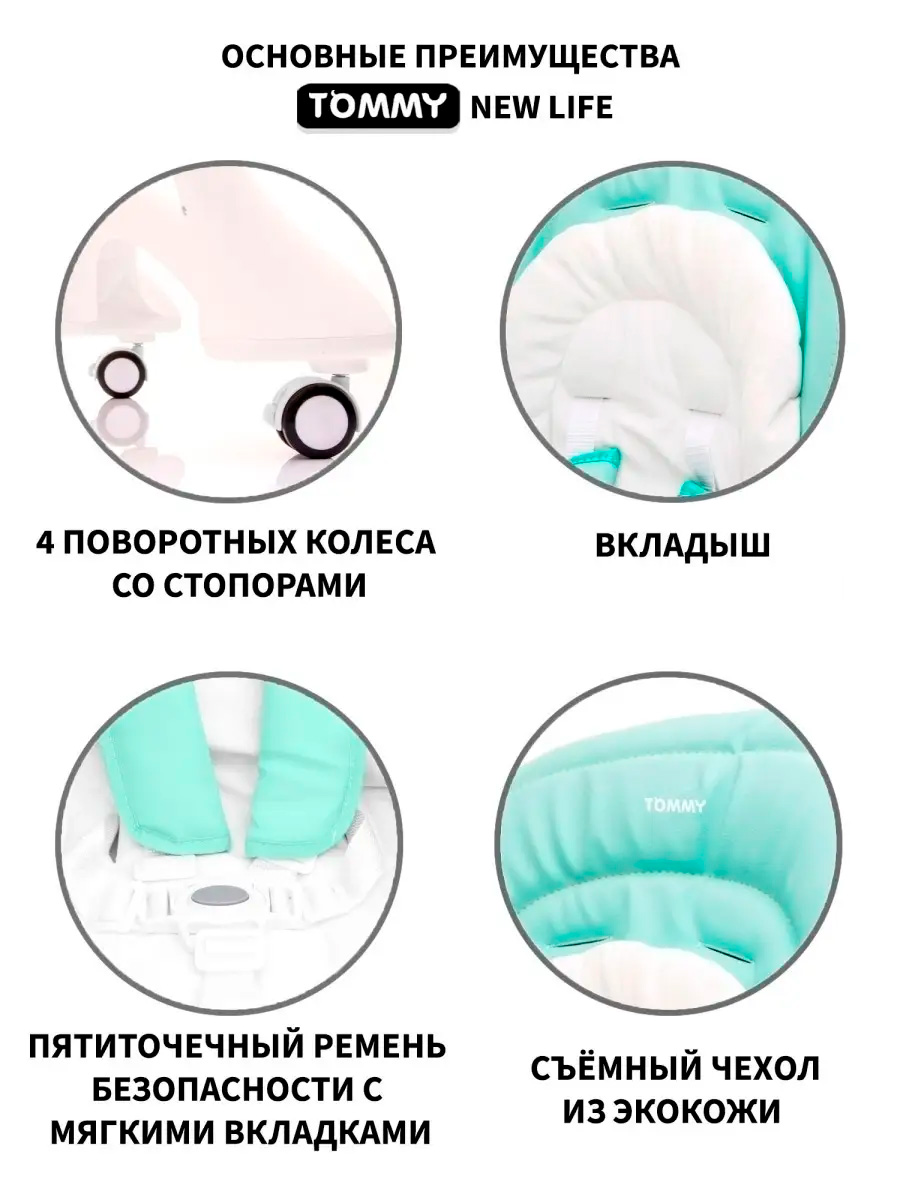 Стульчик для кормления TOMMY New Life трансформер - фото 3
