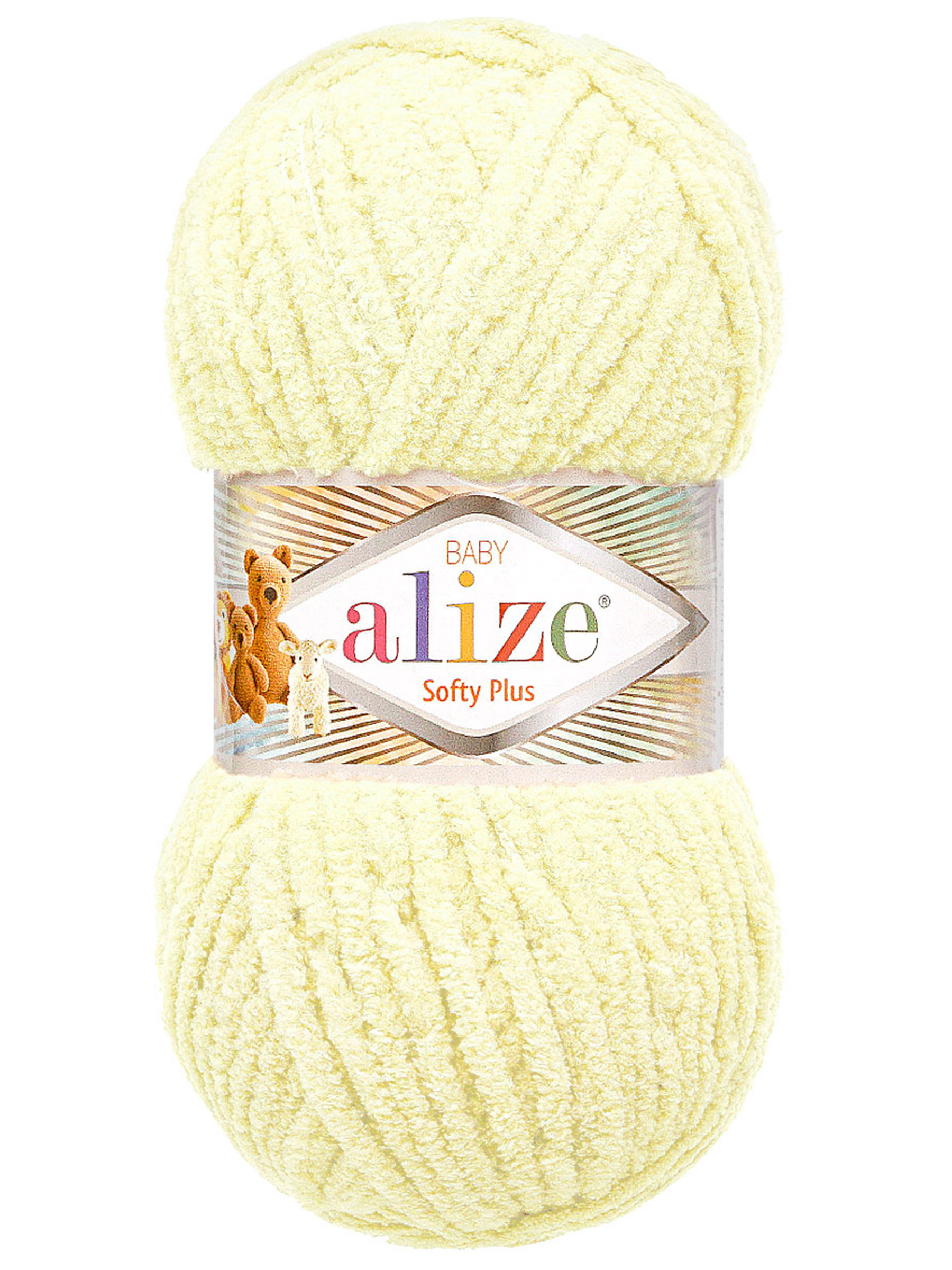 Пряжа для вязания Alize softy plus 100 г 120 м микрополиэстер мягкая плюшевая 62 светло-молочный 5 мотков - фото 4