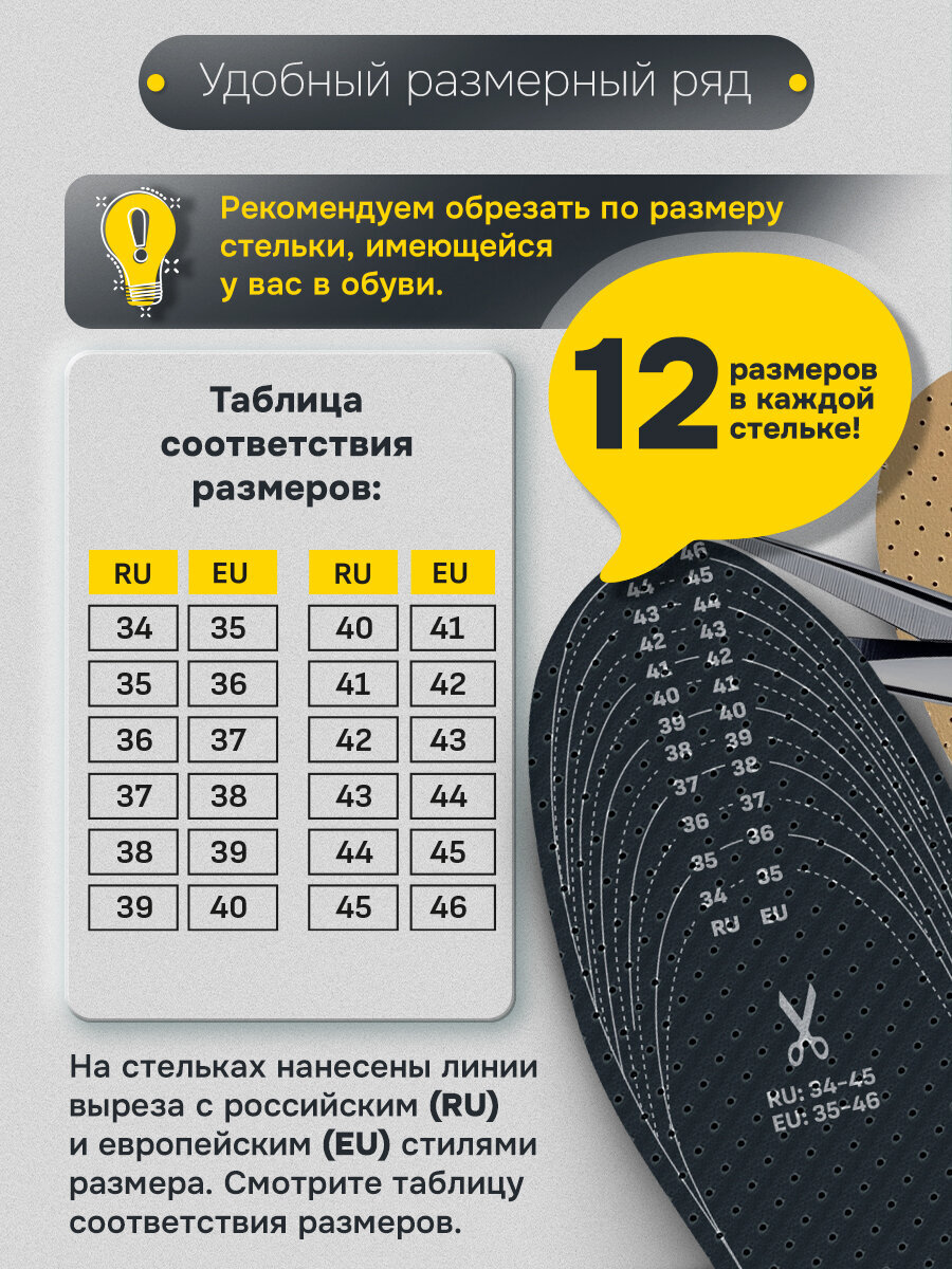Стельки для обуви SHEGRA 700735 - фото 7
