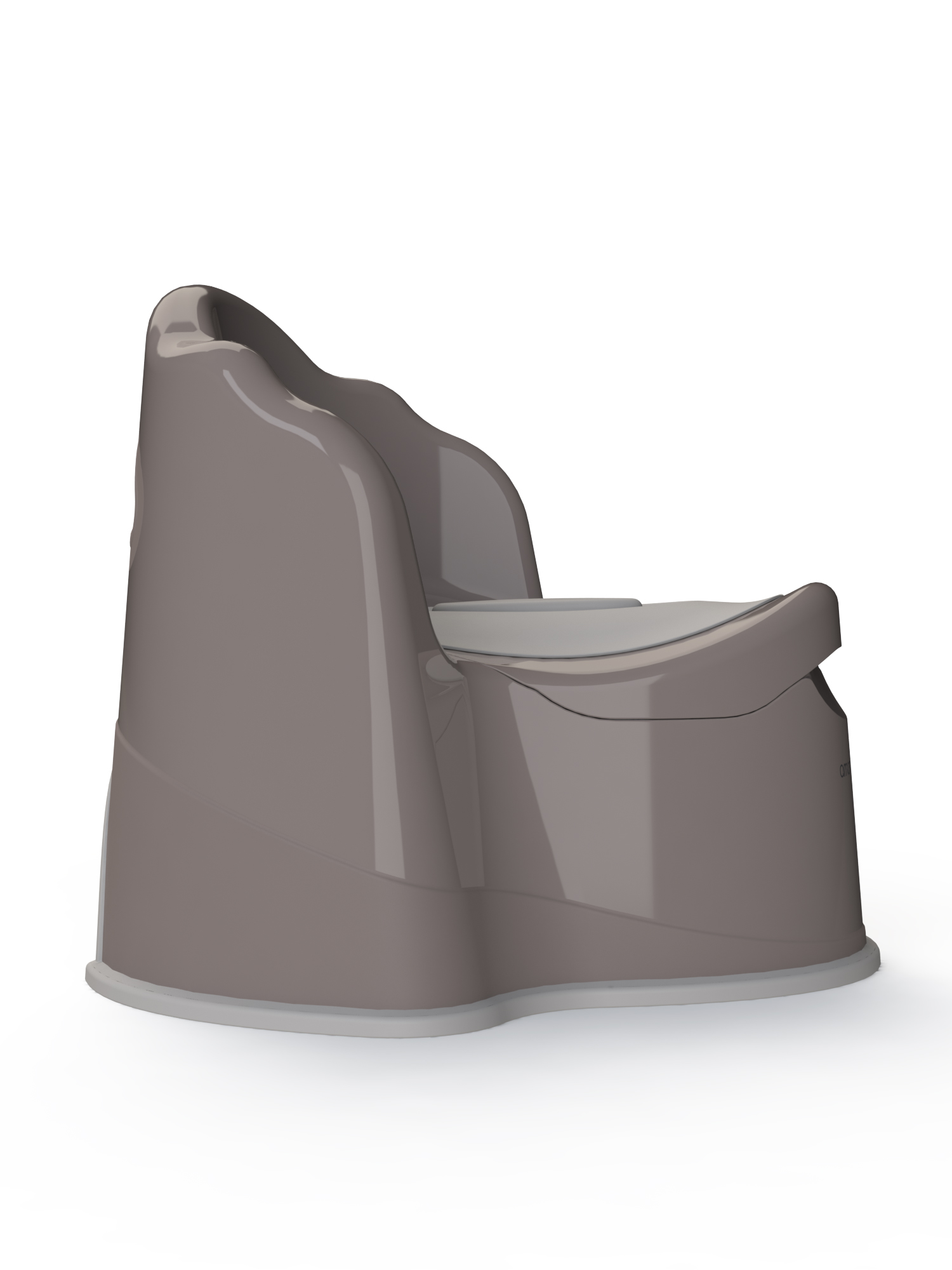 Горшок детский с крышкой Amarobaby Ergonomic серый - фото 6