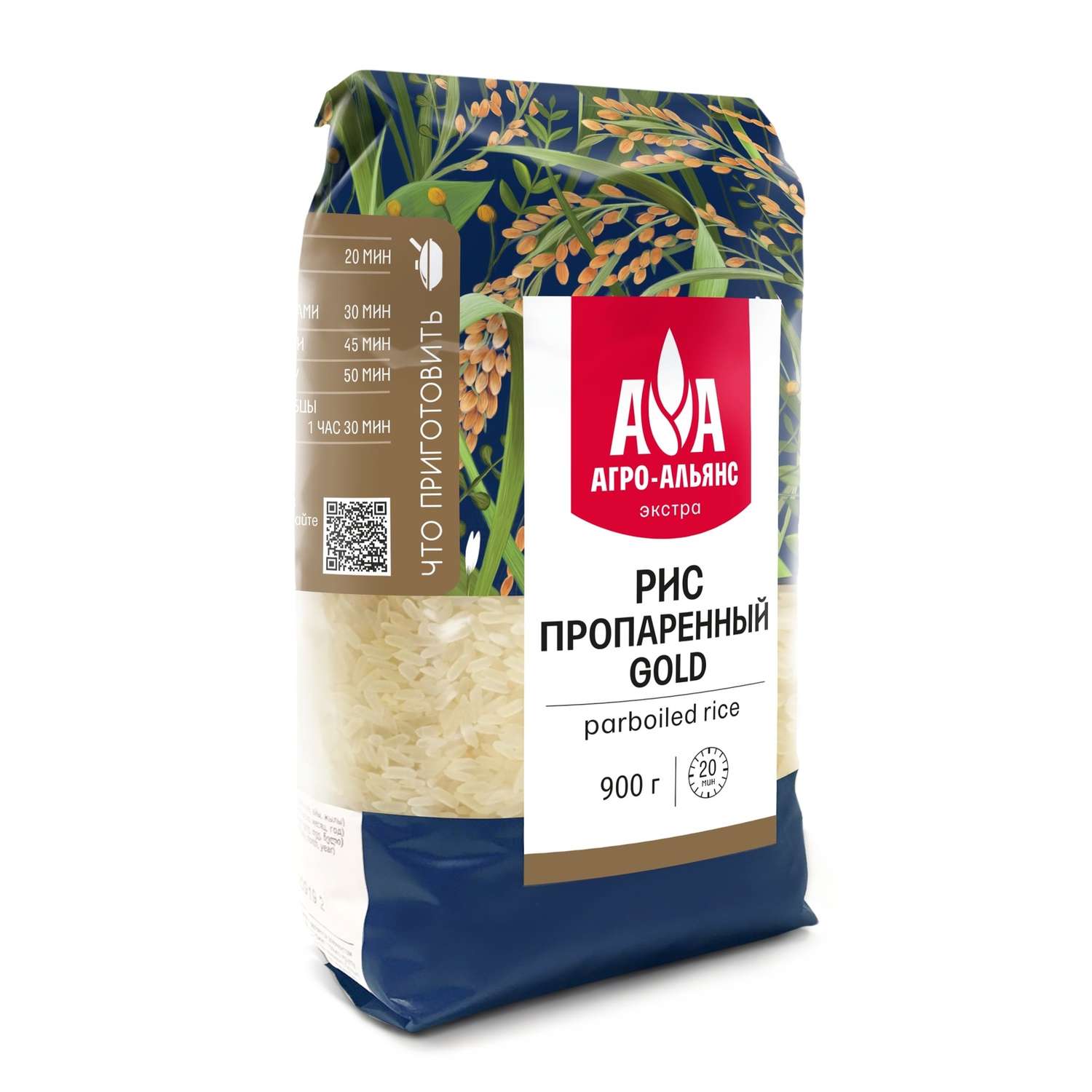 Рис Агро-Альянс Экстра Gold пропаренный Gold 0.9кг - фото 1