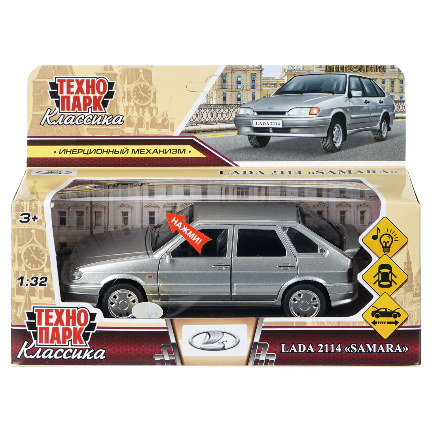 Автомобиль Технопарк LADA 2114 1:32 410492 - фото 9