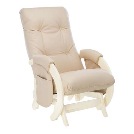 Кресло для кормления Milli Smile с карманами Дуб шампань / экокожа Polaris Beige