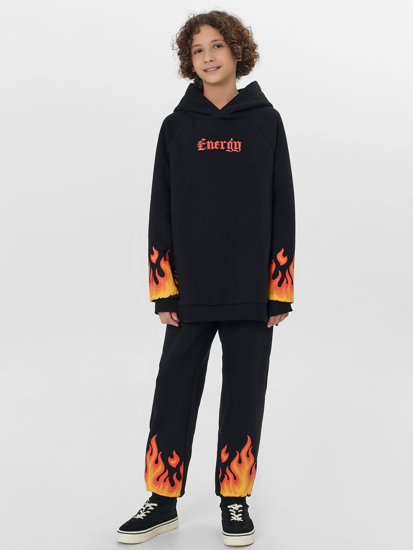 Худи и брюки Mark Formelle (Марк Формэль) 393336/черный +печать - фото 1