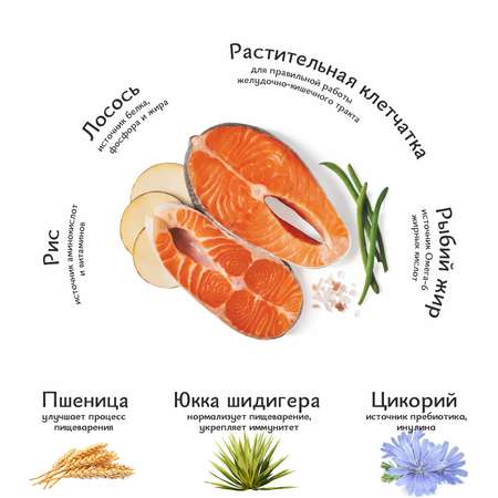 Корм для кошек Roybis 0.4кг с лососем и форелью с чувствительным пищеварением