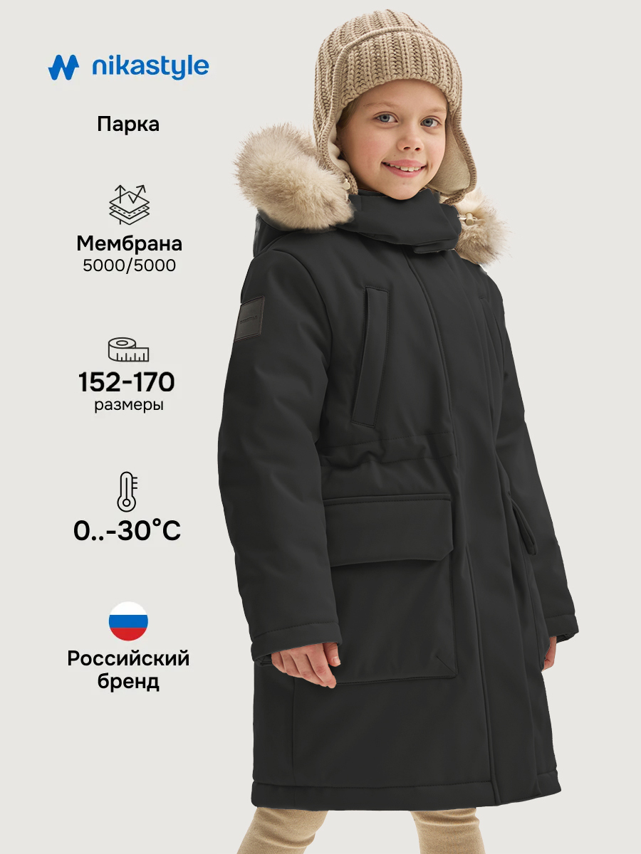 Парка NIKASTYLE 5з8225 черный - фото 2