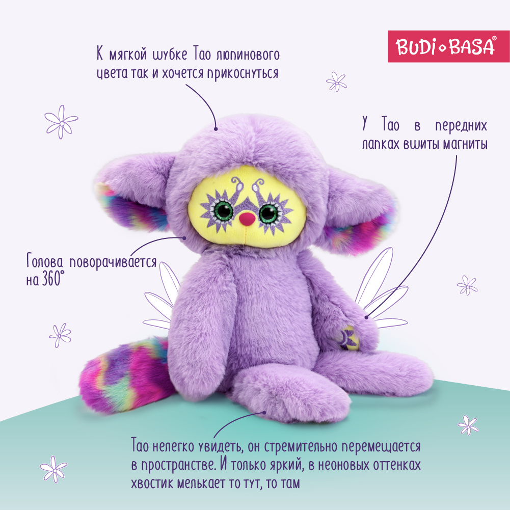 Мягкая игрушка BUDI BASA Лори Колори Тао сиреневый 30 см LR30-09 - фото 3