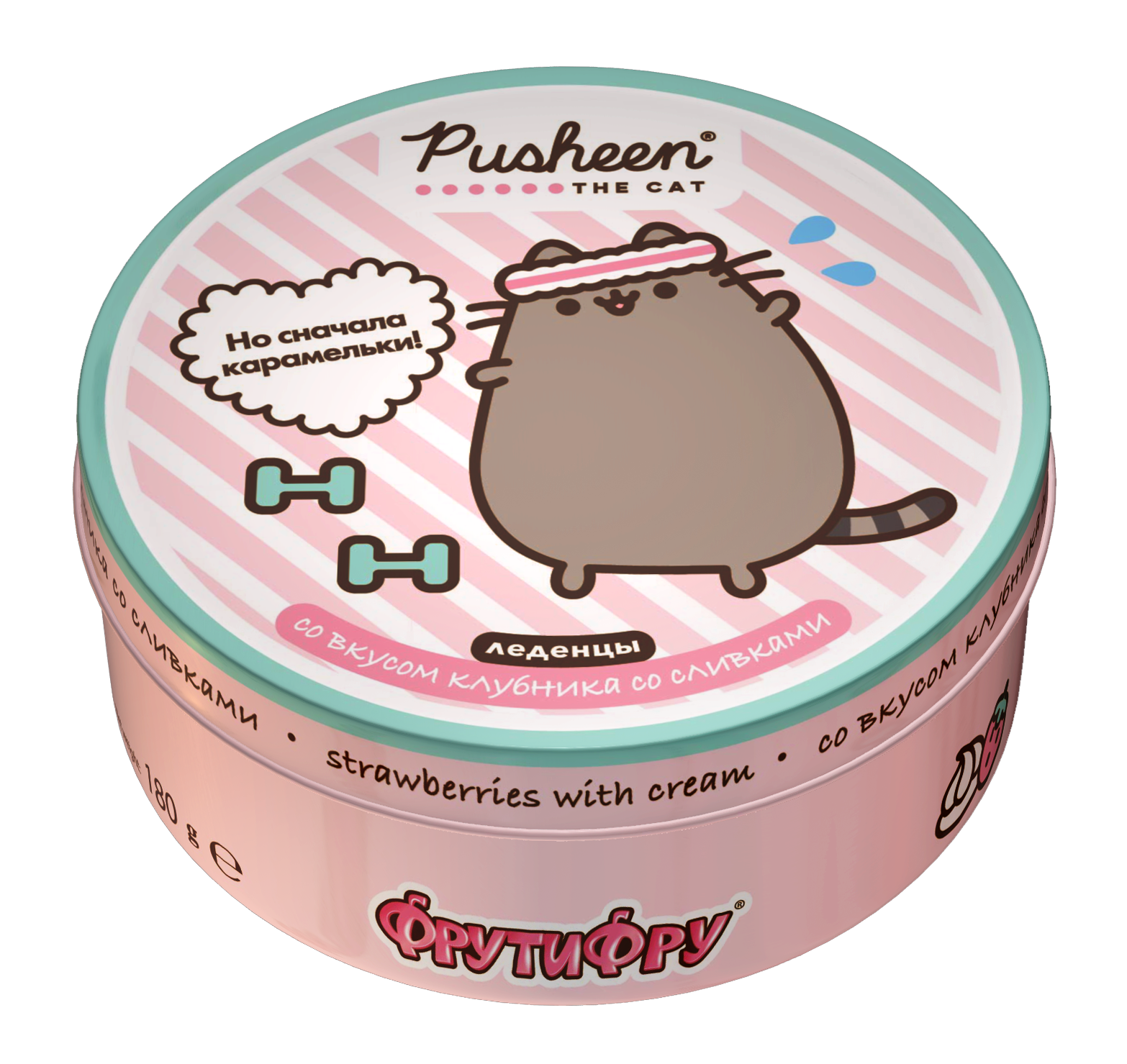 Леденцы в жестяной банке Сладкая сказка Фрутифру Pusheen - фото 5