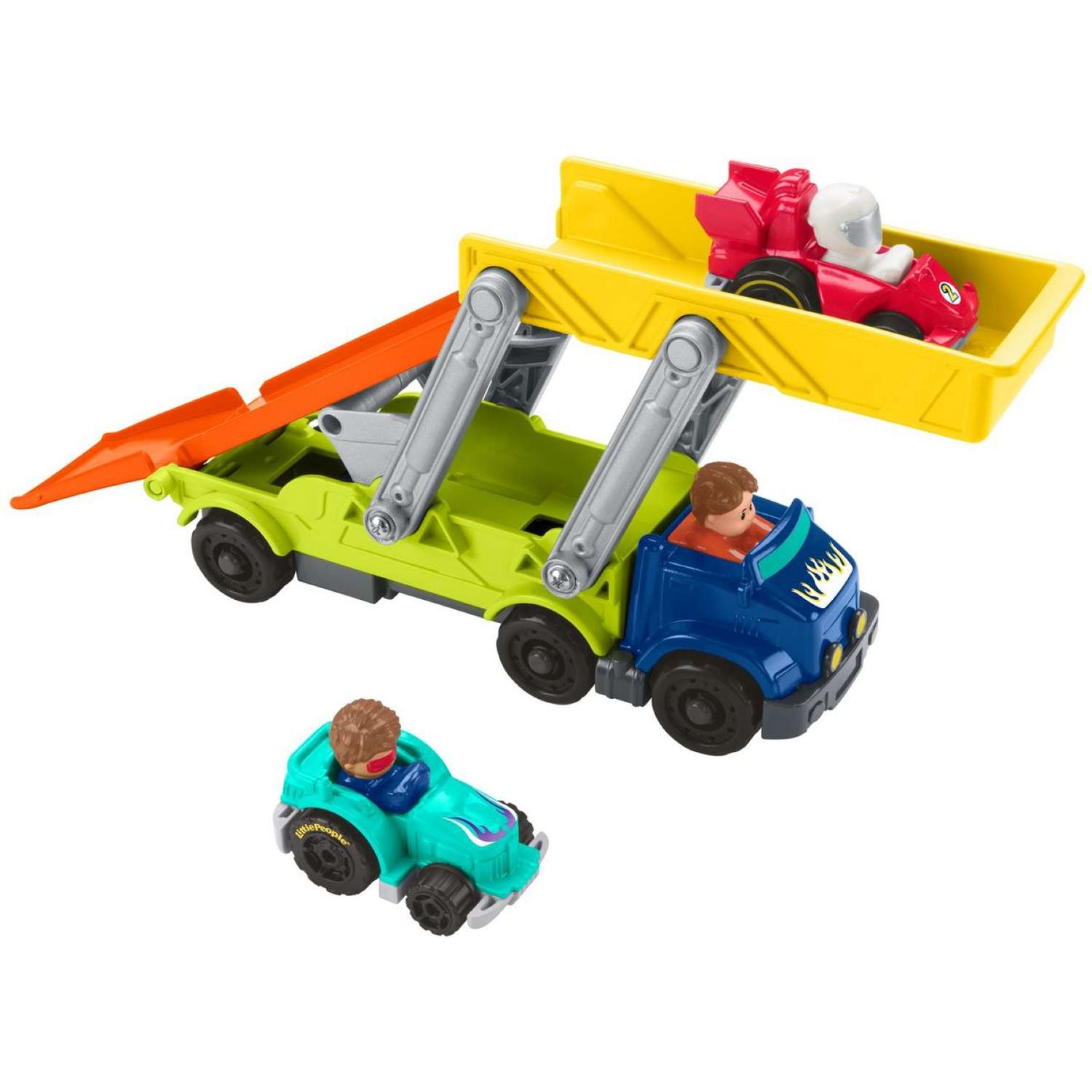 Грузовик Fisher Price Little People Спуск с рампы - фото 9